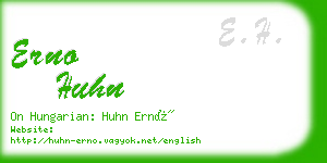 erno huhn business card